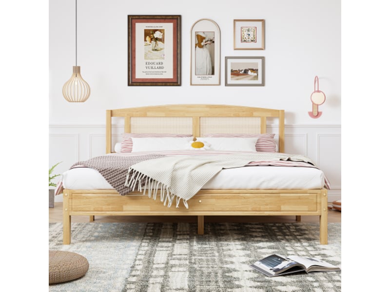 Lit 2 places 160x200cm coloris naturel lit enfant naturel - Conforama D