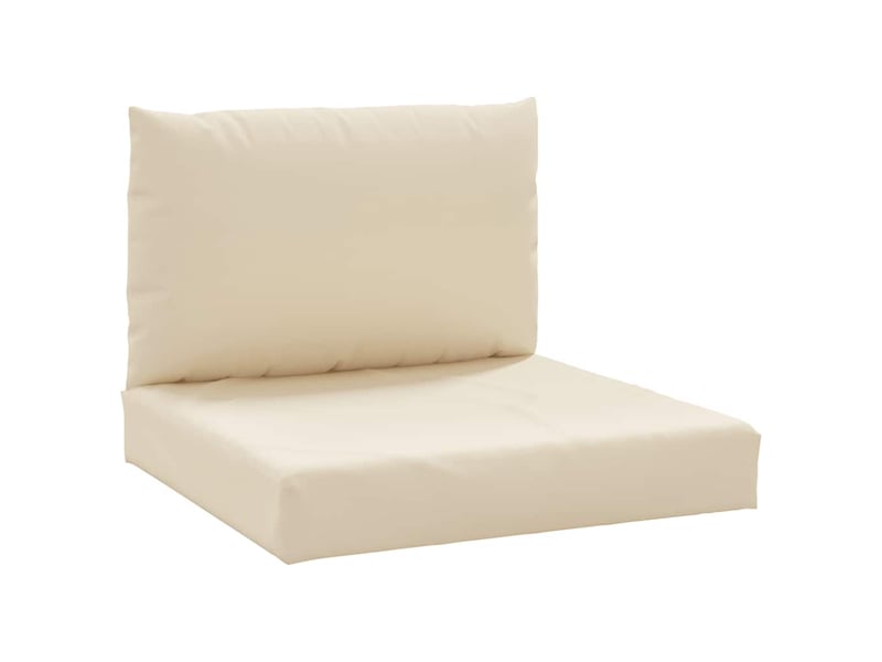  Lot de 2 coussins de palette, coussins de canapé beige tissu oxford cf59494  - Conforama A