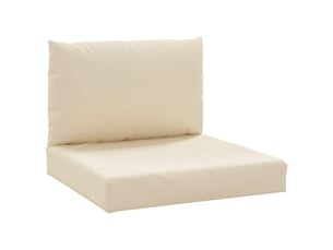 Lot de 2 coussins de palette, coussins de canapé beige tissu oxford cf59494
