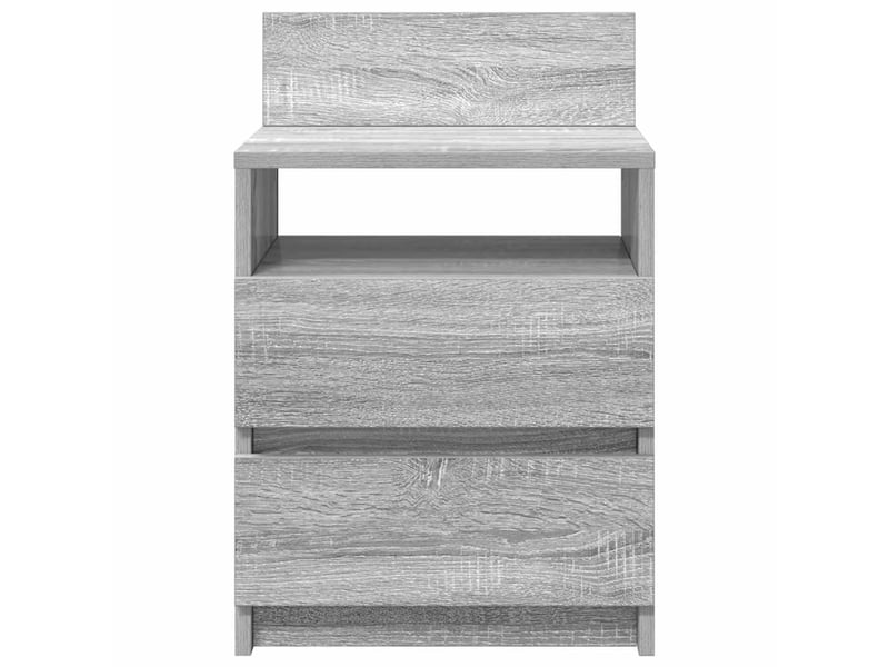  Tables de chevet 2 pièces avec 2 tiroirs gris sonoma 40x33x60 cm  - Conforama D