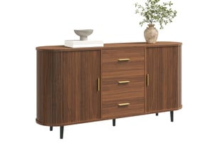 Buffet 2 porte(s) 3 tiroir(s) BEAOK - 160 cm coloris marron