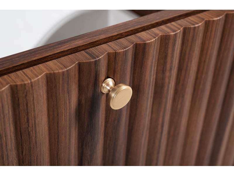 Meuble sous vasque suspendu bello noyer foncé 80 cm  - Conforama R