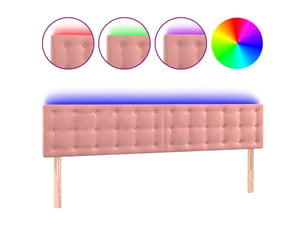 Tete de lit A poser largeur 160 cm rose