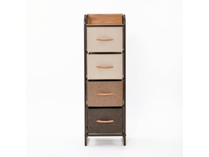 Chiffonnier 4 tiroir(s) PANGIVO T5828P574213 coloris multicolore largeur 29 cm hauteur 99 cm