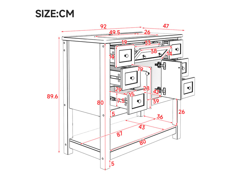  Meuble sous lavabo sur pied 91,5x46,5x90 cm avec vasque en céramique blanc  - Conforama C