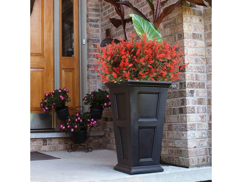 Fleurs extérieures résistantes aux uv 8 bundles plantes extérieures résistantes aux uv en plastique résistant aux uv pour intérieur ou extérieur décoration de maison ou de bureau(orange) - Conforama C