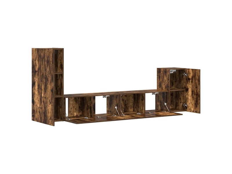  Ensemble de meubles tv 4 pcs chêne fumé bois d'ingénierie shl7930  - Conforama D