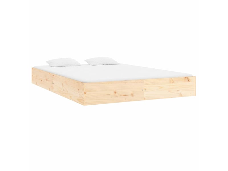  Lit double- lit adulte -  cadre de lit sans matelas bois massif 150x200 cm  - Conforama C