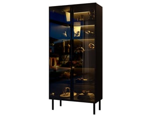 Vitrine coloris noir 4 étagère(s) EVRYAE   - 70 cmx170 cm
