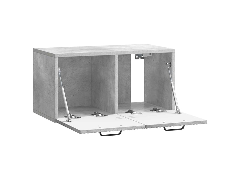  Meuble tv - banc tv - meuble de rangement mural gris béton 59,5 x 31 x 30 cm bois d'ingénierie  - Conforama E