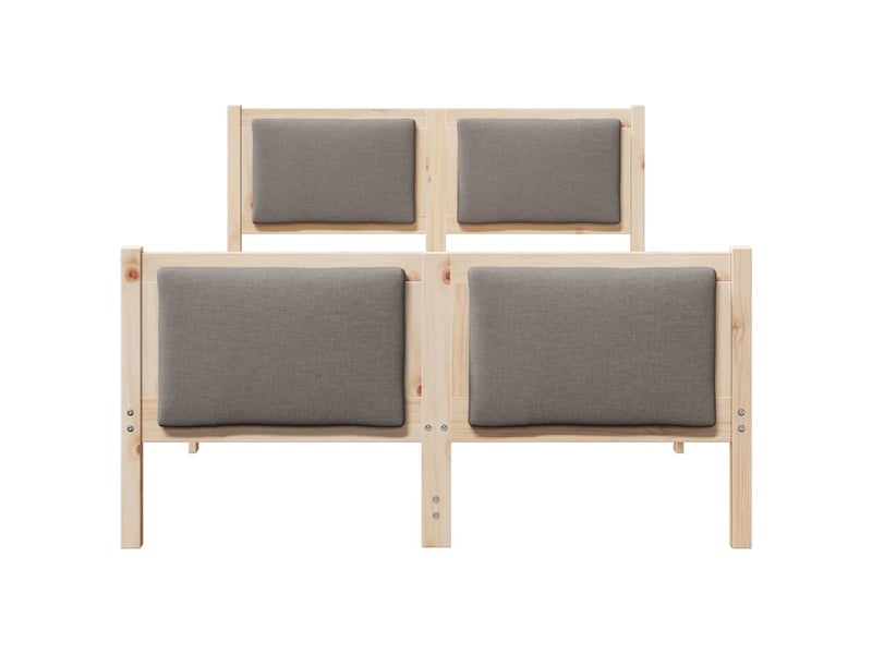  Lit double- lit adulte -  cadre de lit avec tête de lit taupe 120 x 190 cm tissu  - Conforama D
