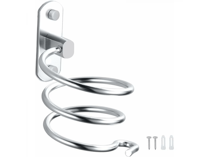  Support de sèche-cheveux support mural en aluminium pour sèche-cheveux (argent)  - Conforama E