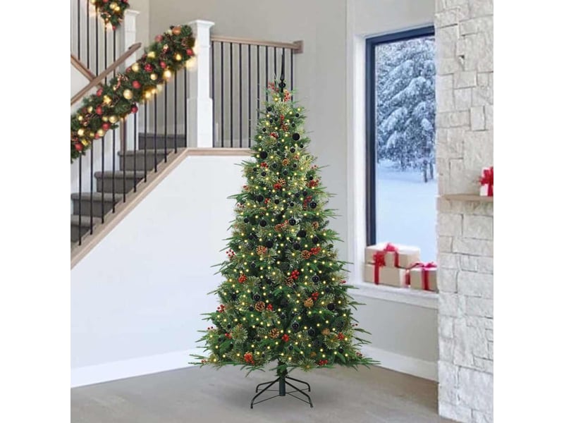  Sapin de noël - arbre de noël artificiel à branches articulées vert 240 cm  - Conforama B