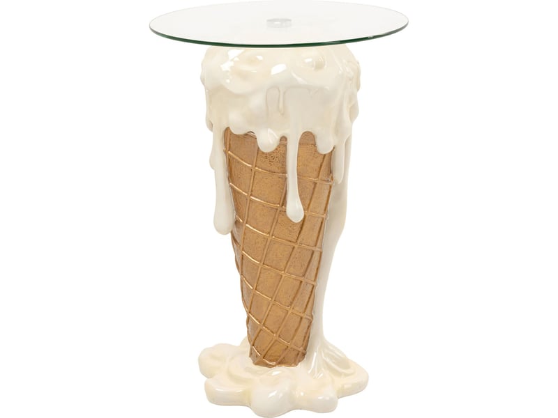  table de bar glace 48cm vanille kare design  - Conforama E