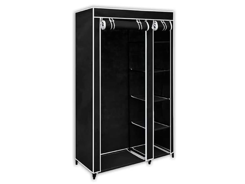  Garde-robe, armoire de rangement pliable noir 110x45x175 cm  - Conforama A