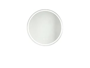 Miroir rond(e) de salle de bain coloris argenté MEUBLIV - 80 cm x 80 cm