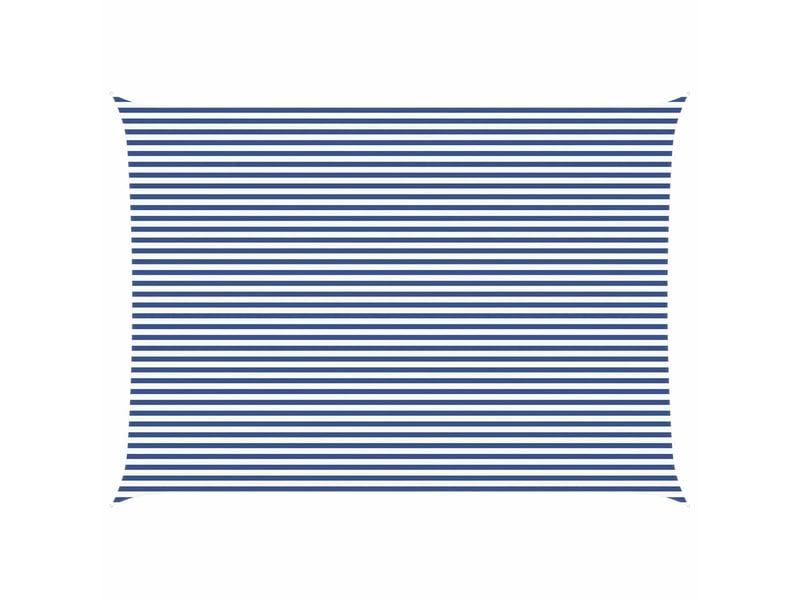  Voile d'ombre - voile d'ombrage - voile parasol bleu et blanc 5 x 7 m 100 % polyester oxford  - Conforama A