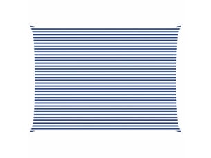 Voile d'ombre - voile d'ombrage - voile parasol bleu et blanc 5 x 7 m 100 % polyester oxford