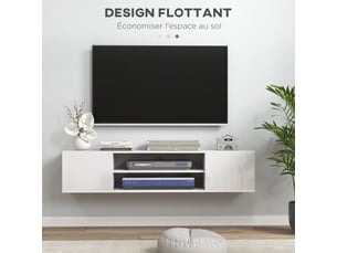 Meuble tv coloris blanc    