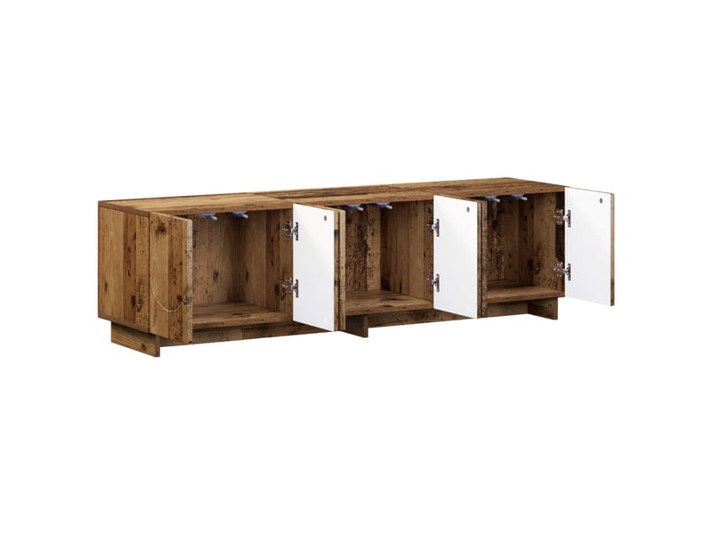  Meuble tv, table tv 140x34,5x40 cm bois ancien bois d'ingénierie shl18762  - Conforama C