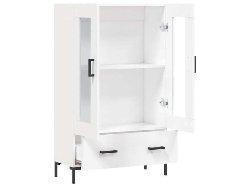  Buffet haut - bahut - meuble de rangement blanc 69,5x31x115 cm bois d'ingénierie  - Conforama E