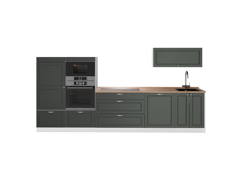  Vicco cuisine, vert or campagneblanc, 340cm, pt chêne  - Conforama A