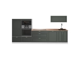 Vicco cuisine, vert or campagneblanc, 340cm, pt chêne