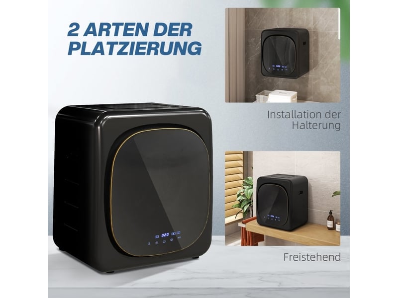  Sèche-linge à évacuation 48x40x56 cm 4 kg 800 w métal noir  - Conforama D