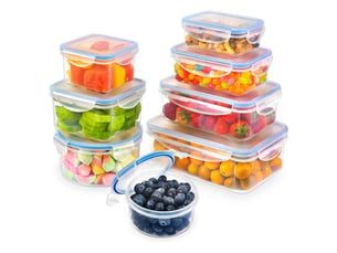Boîtes alimentaires hermétiques yashe lot de 8, transparent