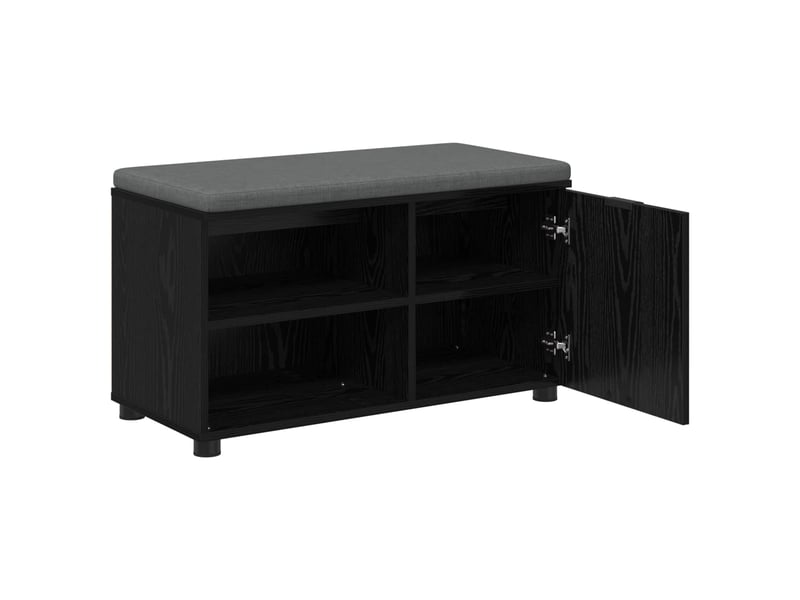  Banc d'entrée, banc interieur avec coussin chêne noir 80x38x46 cm shl42536  - Conforama E