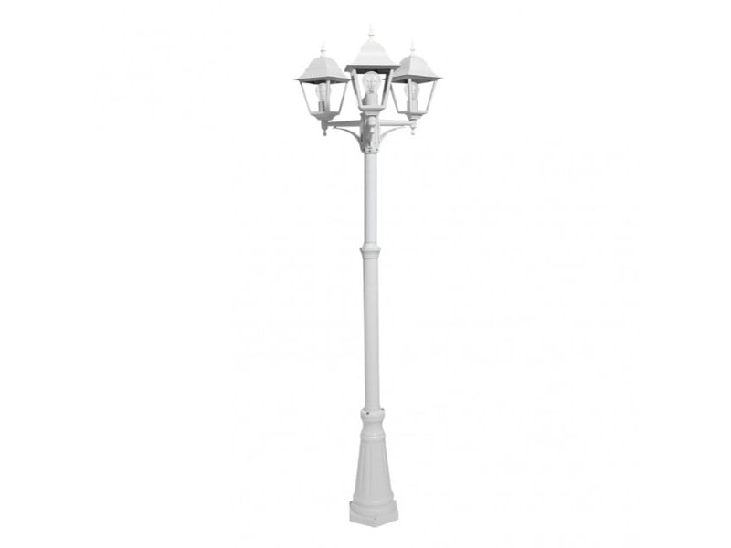 Lampadaire extérieur fabrilamp spica 3 x e27 blanc ip44 157-220 x 62 x 62 cm 149243001 - Conforama E