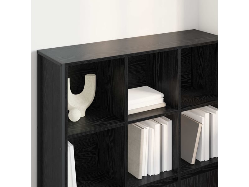  Bibliothèque, armoire à livres 99,5 x 30 x 108 cm bois d'ingénierie chêne noir shl4645  - Conforama D