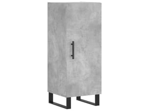 Buffet cuisine, meuble de rangement, bahut gris béton 34,5x34x90 cm bois d'ingénierie shl95218
