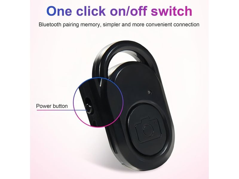 Paire de télécommandes bluetooth pour selfies et appareils photo, déclencheur sans fil compatible avec iphone et android - Conforama E