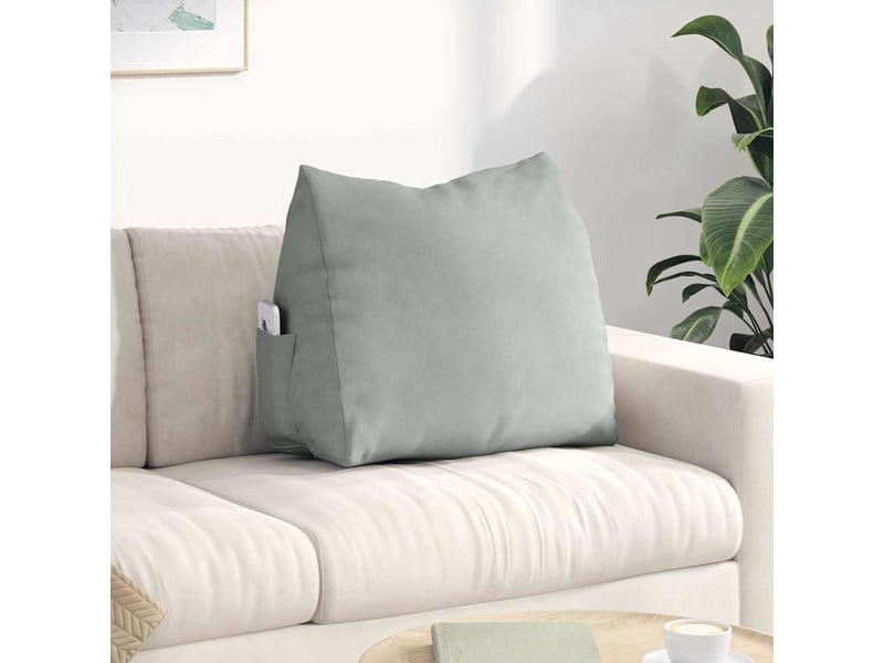  Coussin de dos, coussin de dossier gris clair 60 x 20 x 50 cm cf54677  - Conforama B
