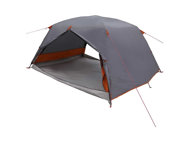 Tente de camping, tente de randonnée 4 personne gris et orange shl27600 - Conforama A
