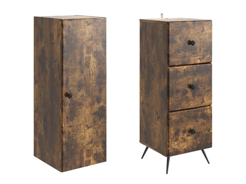 Ensemble de meubles 2 pcs, rangement de salon 34,5x34,5x90 cm bois d'ingénierie shl4634 - Conforama D