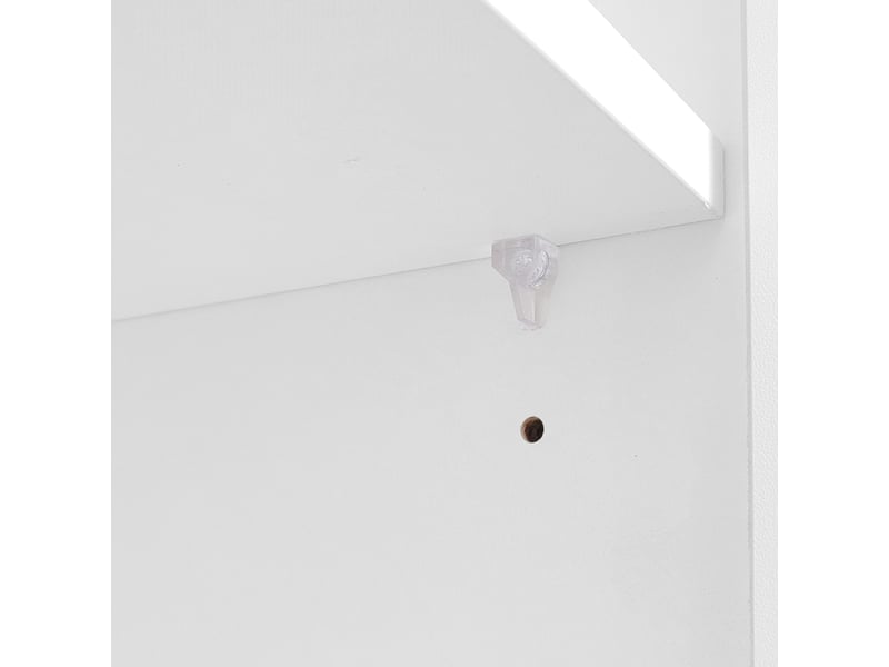  Meuble tv avec 4 portes, 175 x 38 x 56 cm, ouverture par pression, tablettes réglables et façades en relief, panneaux de particules, blanc Morn Vibe - Conforama E