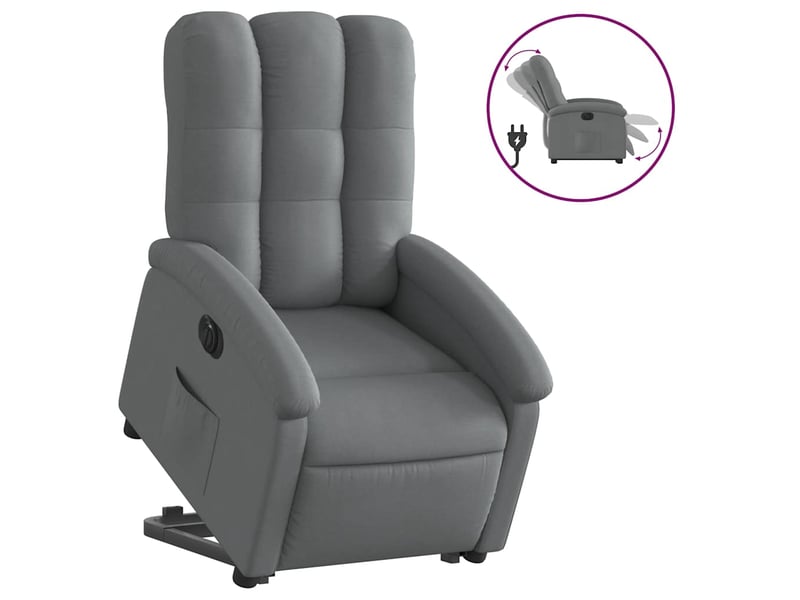  Fauteuil inclinable électrique, fauteuil relax salon gris foncé tissu shl49168  - Conforama A