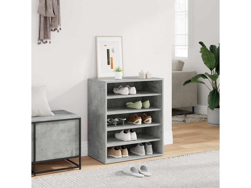  Meuble à chaussures, armoire à chaussures 60x35x70 cm gris béton shl3517  - Conforama B