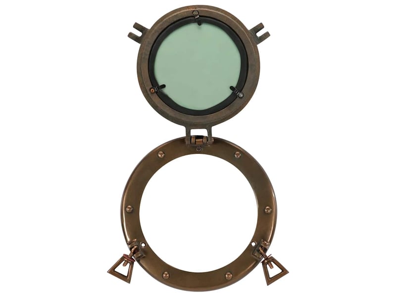  Miroir en forme de porthole mural ø23 cm aluminium et verre cf62793  - Conforama D