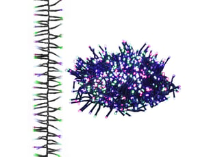 Guirlande à led, éclairage de noël groupées 1000 led multicolore pastel pvc cf62282