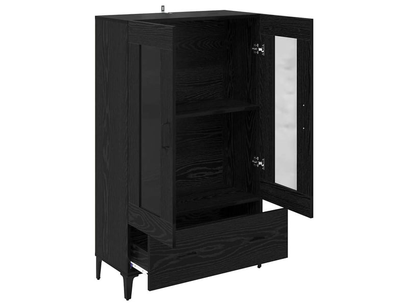  Buffet - haut armoire chêne noir 70 x 31 x 115 cm  - Conforama E