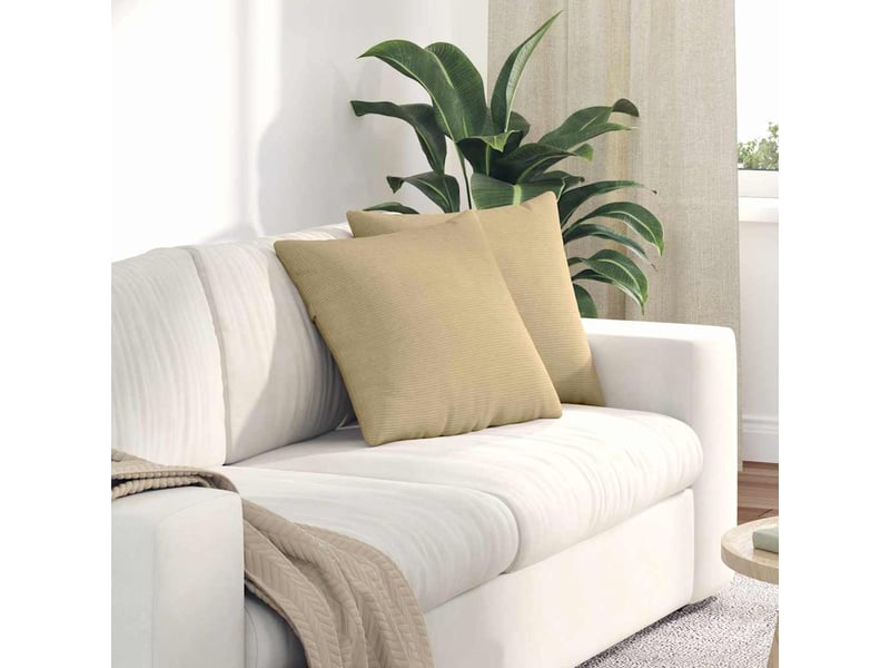  Lot de 2 coussins de canapé, coussins décoratifs vert gris 45 x 45 cm cf59201  - Conforama B