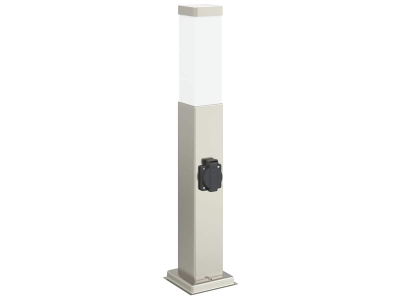  Lot de 3 borne lumineuse avec sortie 50 cm acier inoxydable ip44  - Conforama D