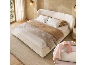 Lit 2 places 140x200 cm <strong>HAUSS SPOLE</strong>  <strong></strong> coloris beige