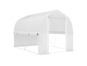 Serre tunnel 300x200x200 cm résistante aux uv métal blanc