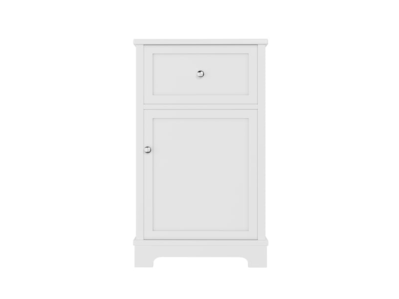  Meuble vasque blanc avec lavabo intégré, tiroir et rangements réglables 51 cm  - Conforama A