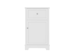 Meuble vasque blanc avec lavabo intégré, tiroir et rangements réglables 51 cm