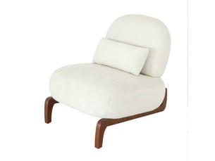 Fauteuil fixe  <strong></strong> Tissu blanc